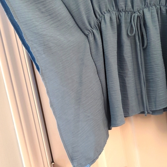 NWT Dress Up V-Neck Top Blouse Elastic Waist - Picture 9 of 10